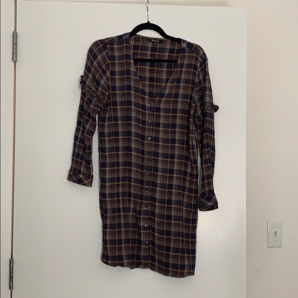 Madewell flannel mini dress/tunic